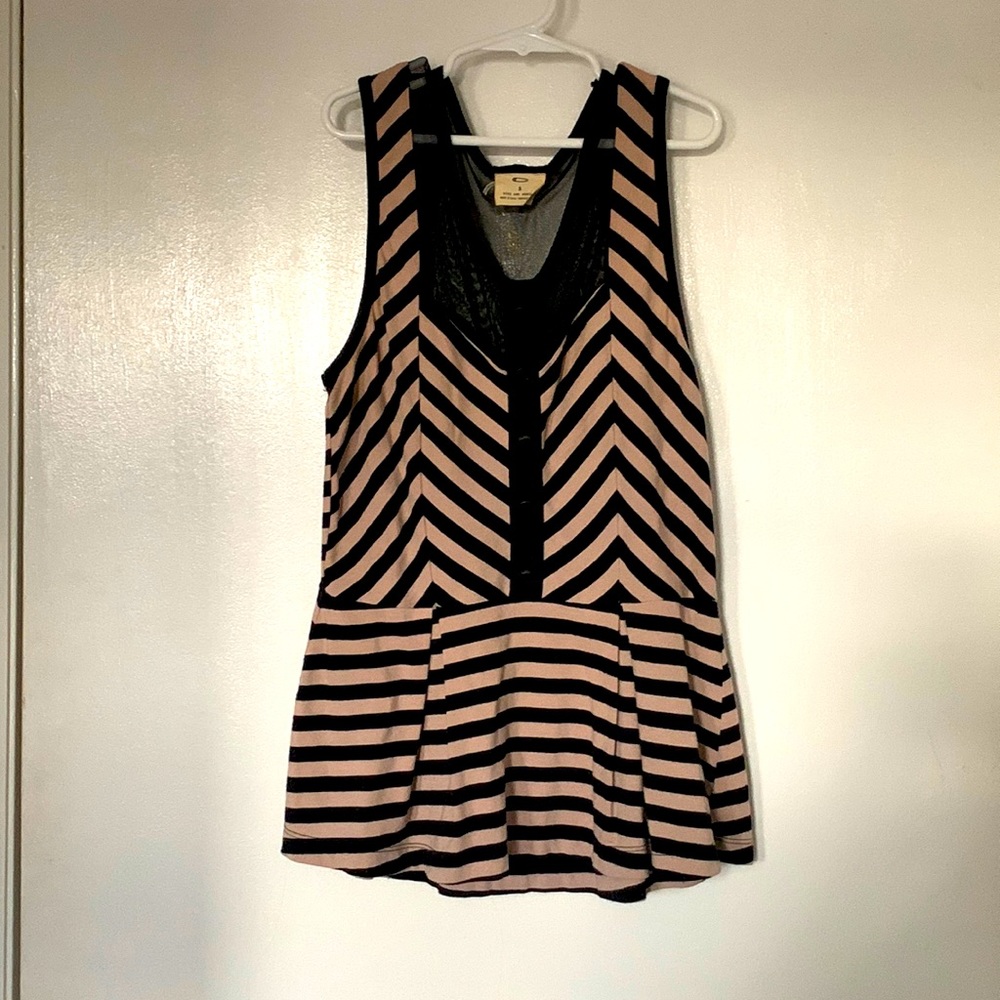 Striped peplum top